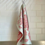 Red Shell Cabinet Jacquard Tea Towel