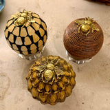 Wooden Sphere with Grande Bee