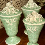 Aptware Vase Green with Flowers Sm and Med