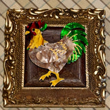 Wooden Frame with Rooster
