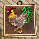 Wooden Frame with Rooster