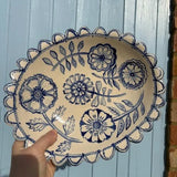 Laura Winstone Floral Oval Bowl