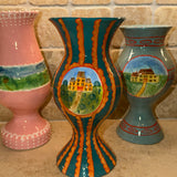 Blue and Orange Striped Vase | Dee Barnes