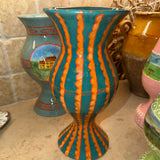 Blue and Orange Striped Vase | Dee Barnes