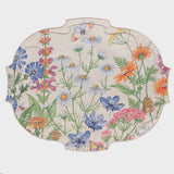 La Gallina Matta Parentesi Oval Placemats | Blooming Flowers Natural - Set of 12
