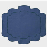 La Gallina Matta Parentesi Placemat | Denim/Dark Green - Set of 12