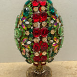 A 3-D Double Sided Czech Rhinestone Egg