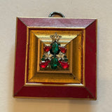 Painted Frame with Czech Christmas Tree