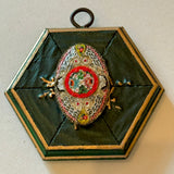 Painted Frame with Micro Mosaic Brooch