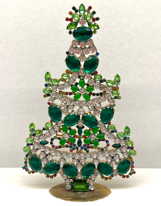 Czech Rhinestone Christmas Tree