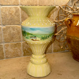 Houses Scene Vase Yellow | Dee Barnes