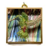 Acrylic Frame with Hummingbird / Slight Imperfections