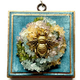 Painted Frame with Grande Bee on Necklace