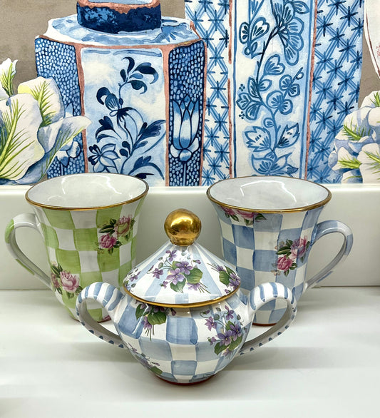 Mackenzie Childs Mugs and Sugar