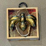 Acrylic Frame with Marbled Paper with Art Deco Bee