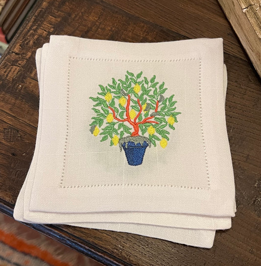 Cocktail Napkins Lemon Tree
