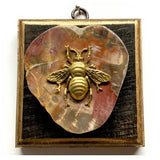 Bourbon Barrel Frame with Grande Bee on Petrified Wood