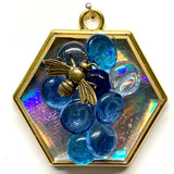Acrylic Frame with Bee on Glass Beads / Slight Imperfections