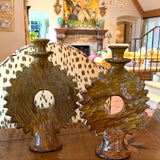Moroccan Sculptural Candle Holder | Yellow Ochre