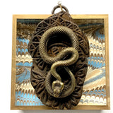 Acrylic Frame with Snake on Wooden Piece