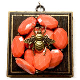 Wooden Frame with Grande Bee on Beads