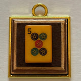 Wooden Frame with Mahjong Tile
