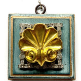 Painted Frame with Shell on Brooch