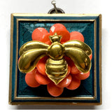 Painted Frame with Deco Bee on Brooch