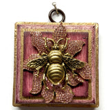 Painted Frame with Grande Bee on Brooch