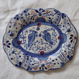Decorative Blue Platter with Birds | Lisa Sandner