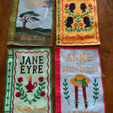 Literary Heroines Embroidered Cocktail Napkins (Set of Four)