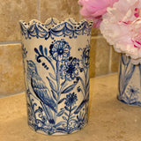 Laura Winstone Round Flower & Bird Vase