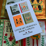Literary Heroines Embroidered Cocktail Napkins (Set of Four)