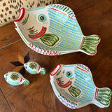 Portofino Green Fish Platter - Large