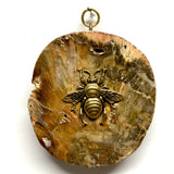 Petrified Wood Frame with Grande Bee