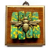Wooden Frame with Italian Bee on Beads