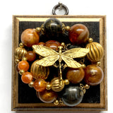 Bourbon Barrel Frame with Dragonfly on Beads