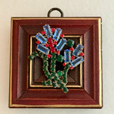 Wooden Frame with Czech Flowers