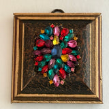 Painted Frame with Czech Brooch
