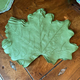 La Gallina Matta Maple Leaf Placemat | Artichoke Set of 12