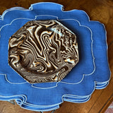 La Gallina Matta Parentesi Placemat | Denim/White - Set of 12