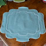 La Gallina Matta Parentesi Placemats | Solesemes/White - Set of 12