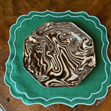 La Gallina Matta Krinkle Placemats | Artichoke/White - Set of 12