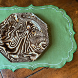 La Gallina Matta Ninette Placemats | Green/White/Artichoke - Set of 12