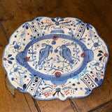 Decorative Blue Platter with Birds | Lisa Sandner
