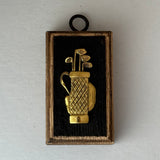 Bourbon Barrel Frame with Golf Clubs