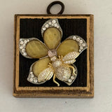 Bourbon Barrel Frame with Sparkle Bee on Brooch