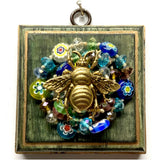 Painted Frame with Grande Bee on Beads