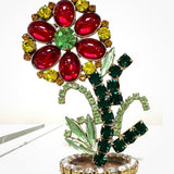 Spring Czech Rhinestone Flower