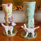 Amelia Tuttiett Candlestick | Pair of Dogs
